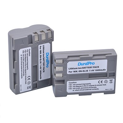 2x EN-EL3E EN EL3e Replacement Camera Battery Pack + LCD USB Charger For Nikon D70 D70S D80 D90 D100 D200 D300 D300S D700 Camera: 2 Battery
