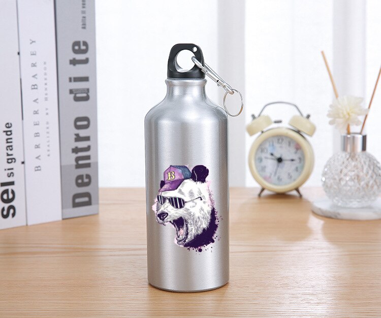 en aluminium paille bouteille d'eau mignon Animal tasse à boire Portable grande capacité pour Sport Camping randonnée tasses de mélange: SW1548