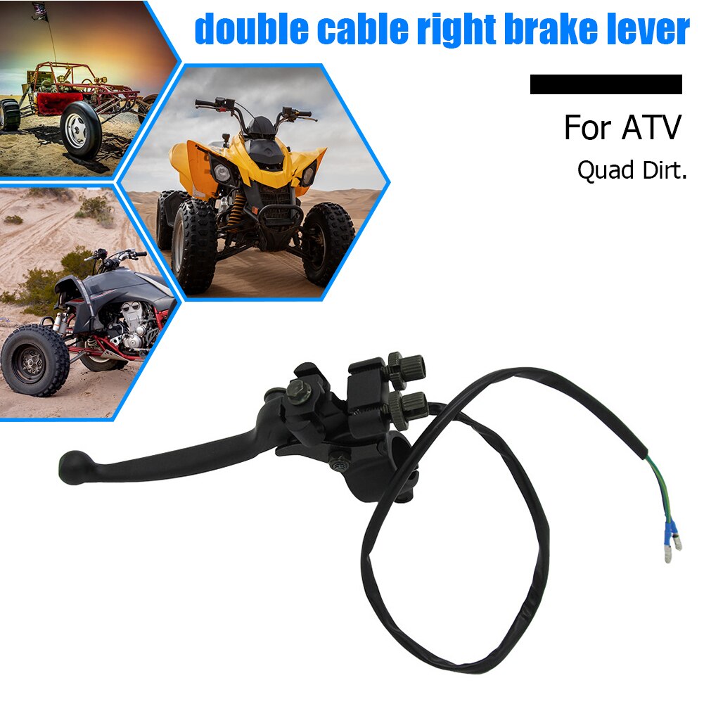 22mm Dual Pull Front Drum Brake Lever Excellent Craftsmanship Well Durability with Parking Brake for ATV Quad 4 Wheeler