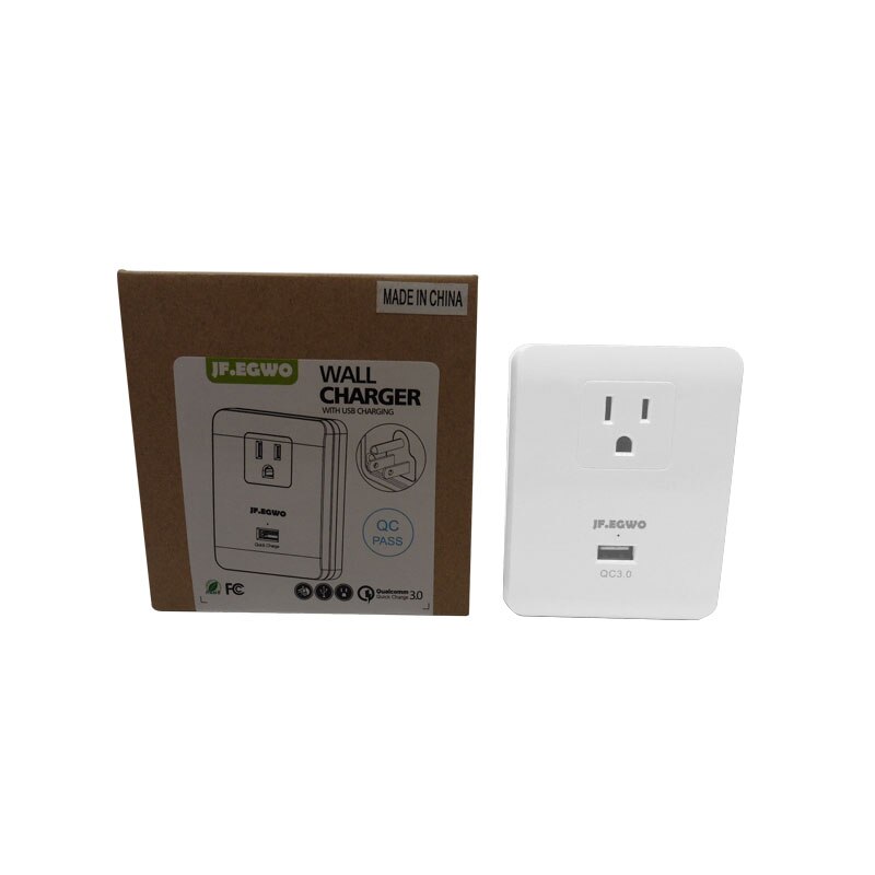 US wall plug 3PIN plug with QC30 fast charging