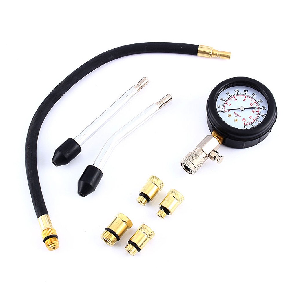 HHO-Automotive Motorcycles Petrol Engine Compression Test Gauge Tester Kit Tool Set