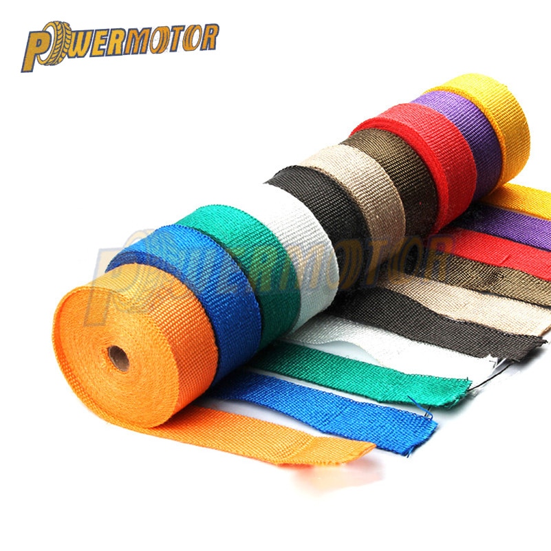 1.5mm*50mm*10m Heat Exhaust 10M Pipe Heat Shield Thermo Turbo Wrap Tape For Intake Intercooler Reflective Insulation Kit W1
