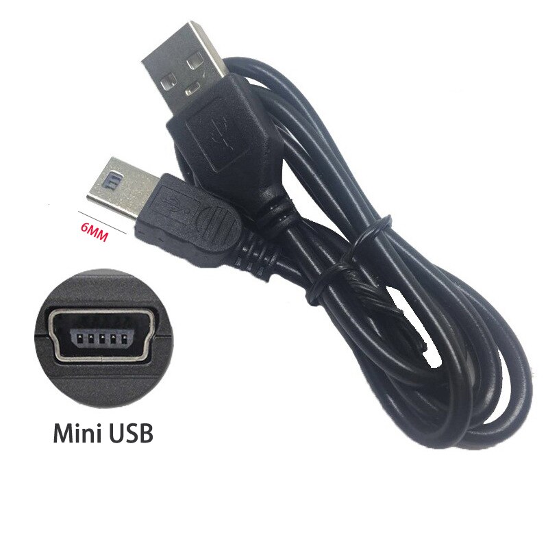 Mini Usb Cable Pvc mini b 5pin Length 0.8M 1M 2M 3M Data Charging Cable For All Kinds Of Elderly Phones Digital Cameras Mp3: 1m
