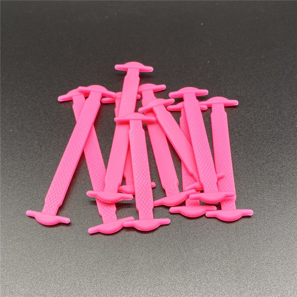 Elastiske snørebånd sneakers doven uden slips snørebånd skinnende blonder mand kvinde barn snørebånd flere farver snørebånd til sko børn: Lyserød