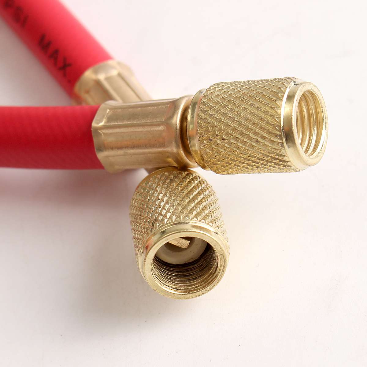 Tubo de refrigeración adaptador de recarga de 90CM R134A Carga de coche manguera de refrigerante 14MM para R410a R22 R12 1/4 "SAE aire acondicionado