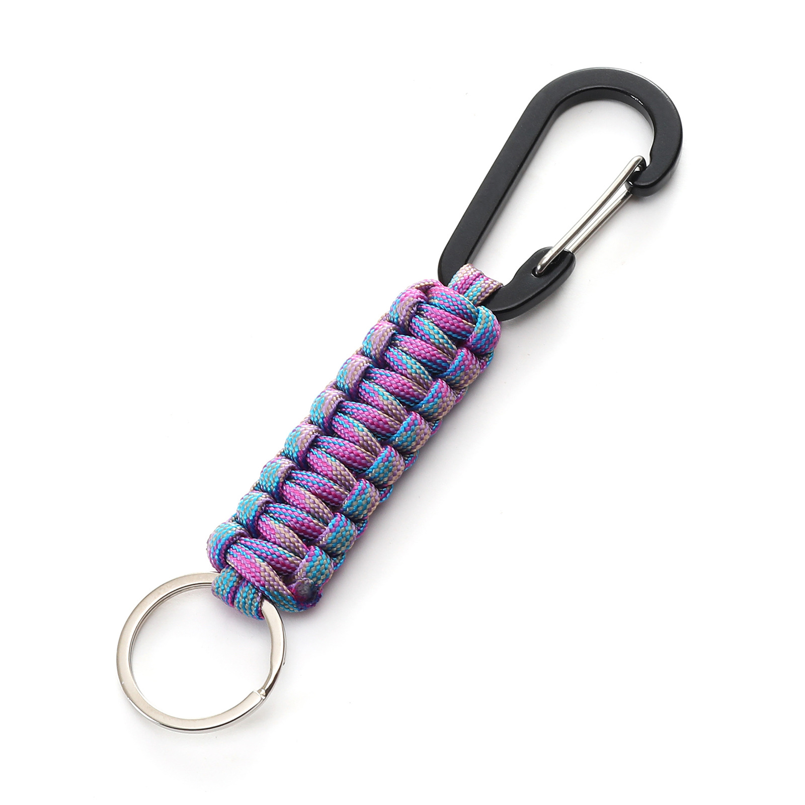Regenschirm-Seil-Schlüsselanhänger mit Klettverschluss für Tarnung-Schlüsselanhänger, Messer, Taschenlampe, draussen-Camping-Rucksack: verrotten und Grün