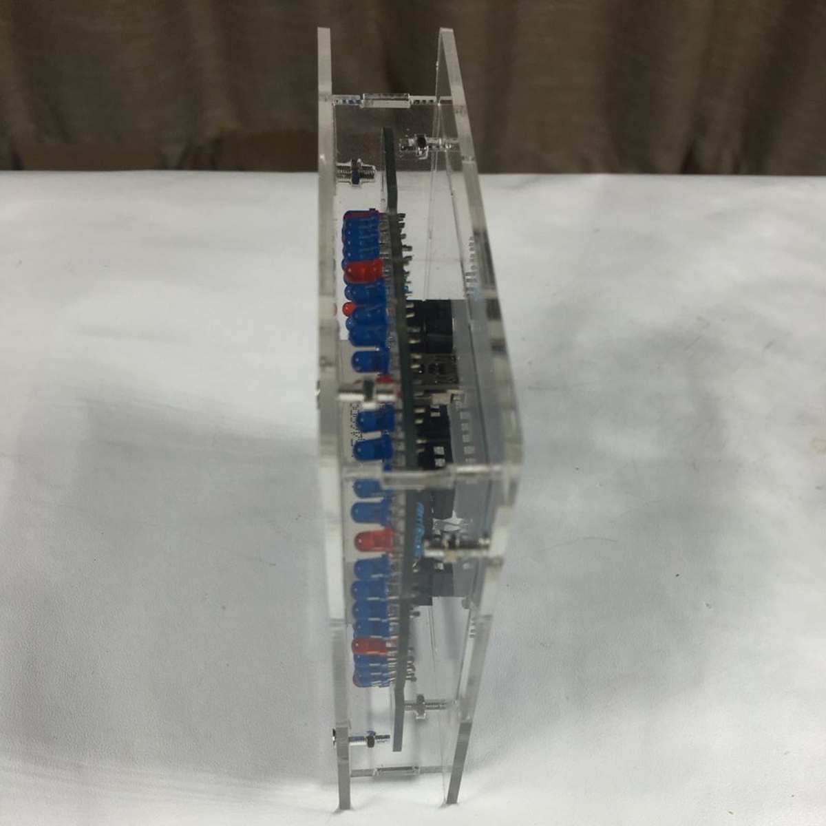 Rotating LED Electronic Temperature Display Digital Clock DIY Learning Kit Box Accessories School Supplies