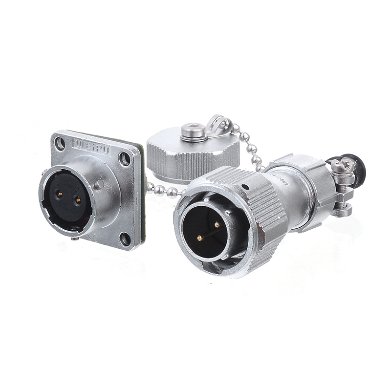 WY24 TI+Z M24 Waterproof Connector Male Female 2 3 4 9 10 12 19 Pin Aviation Plug Socket Solderding Terminal Adapter Panel Mount: 2 Pin