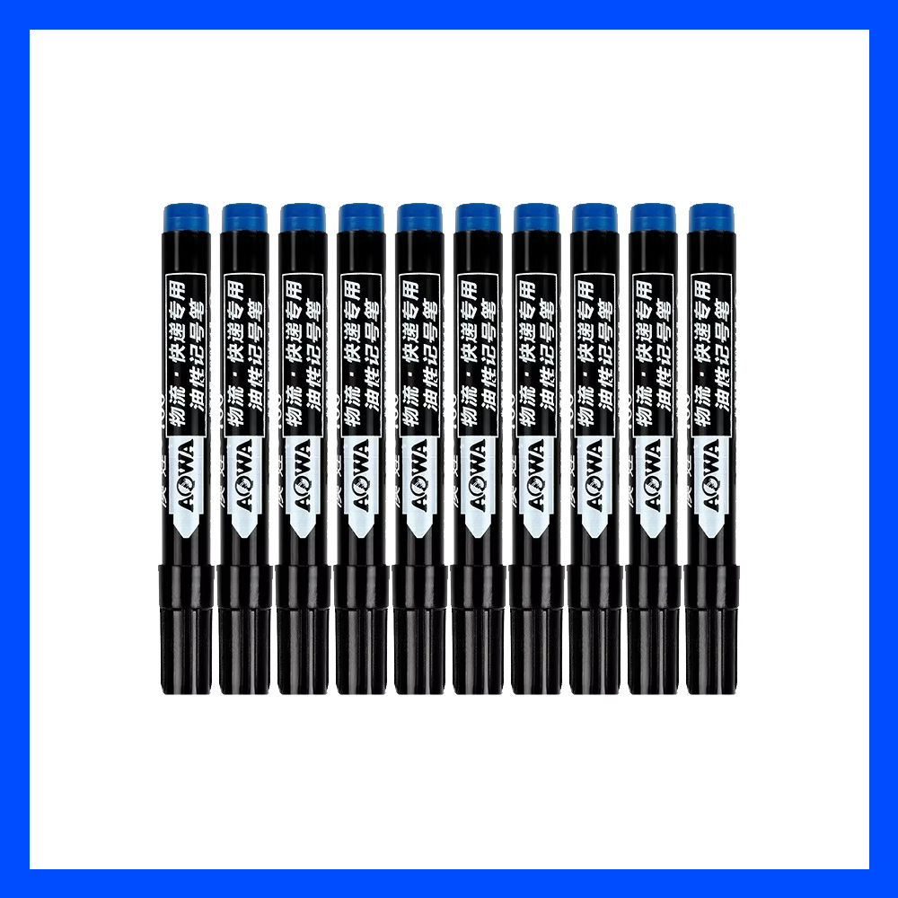 Rotuladores a base de aceite impermeables, tinta negra, azul y roja para vidrio, Metal, papelería, arte, dibujo, suministros escolares de oficina, 5-50 Uds.: Azul