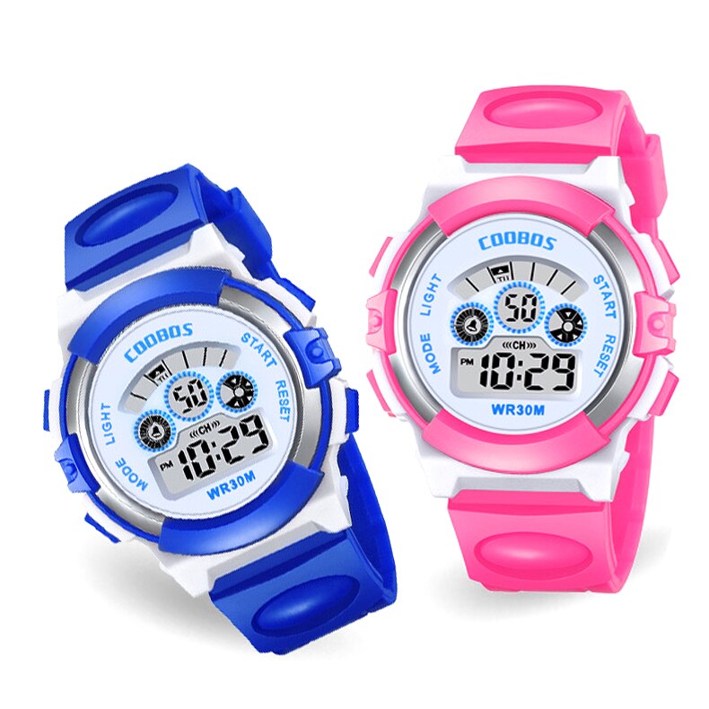 Kids Horloge Kinderen Meisje Analoge Digitale Sport Horloge Led Elektronische Waterdichte Polshorloge Siliconen Band Kid Horloges Cadeau Relogio