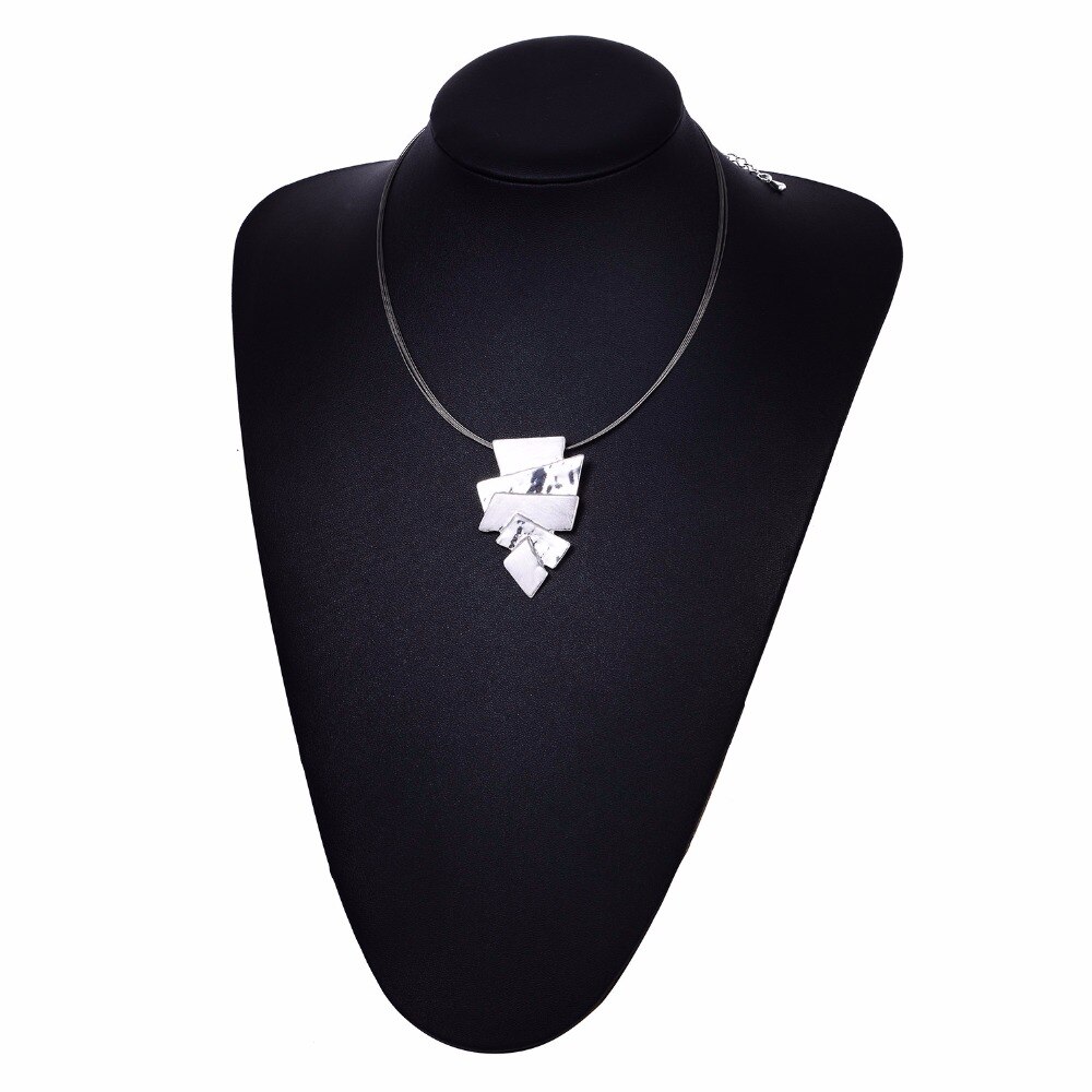 HONGYE Silver Color Necklace Chain Jewelry Women Accessories Long Unique Pendant Necklace collier femme