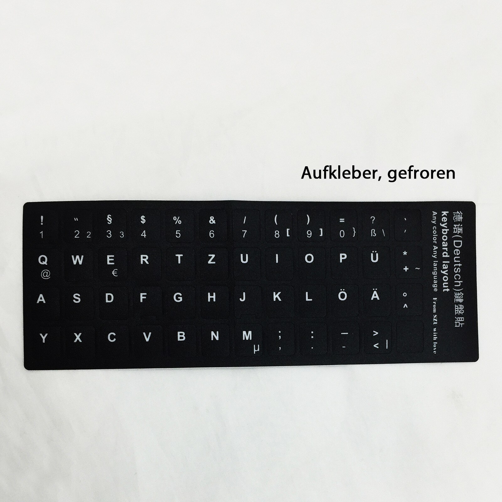 12 Language Notebook Keyboard Stickers 3pcs Black Matte Texture Language Stickers Tpu Dust-proof Protective Film Keyboard Parts: 3PC German