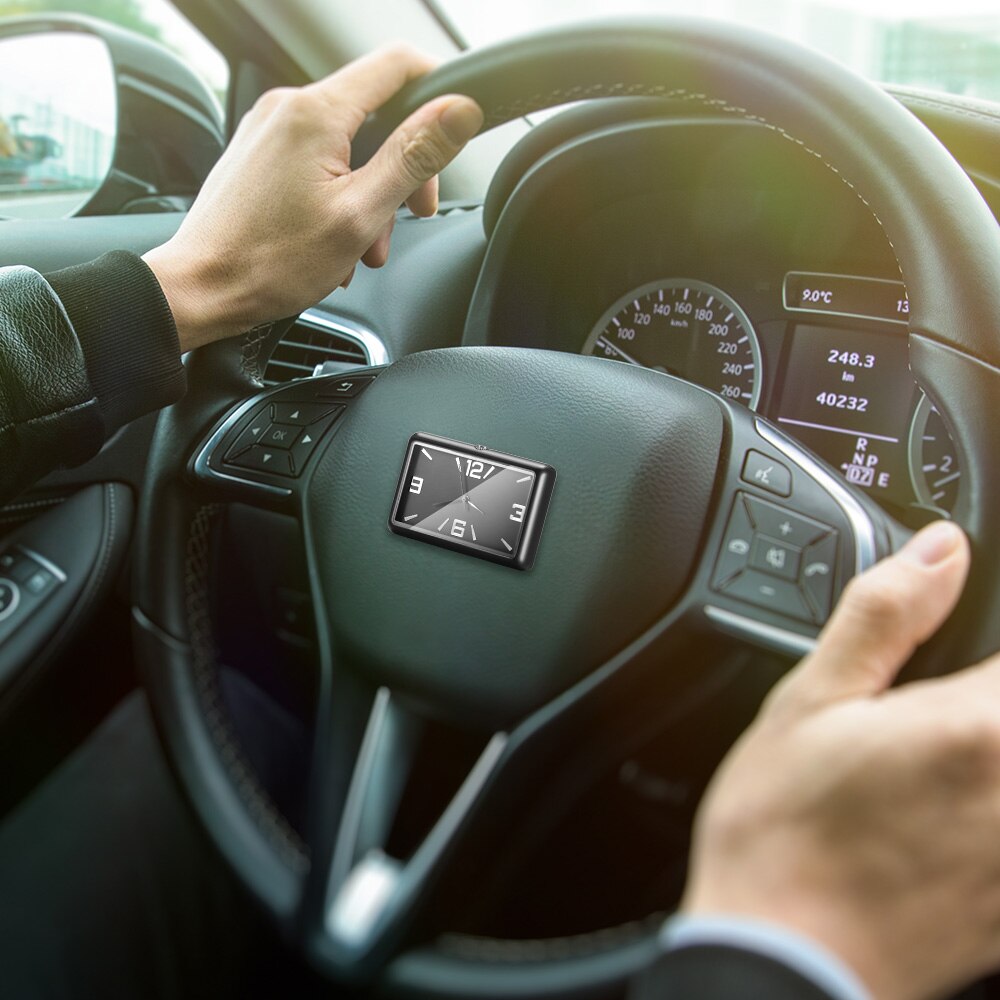 1pc prezenty zegar samochodowy mini samochody wewnętrzny Stick-na cyfrowy zegarek mechanika zegary kwarcowe akcesoria robić stylizacji samochodów