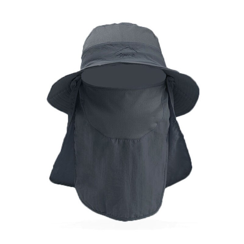 Gorros de escalada para hombre y mujer, protección solar, transpirable, multifuncional, para verano: dark gray(DGY)
