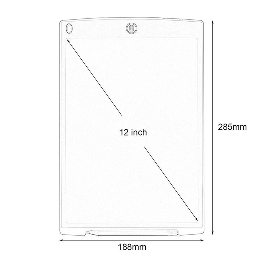 12-Inch Portable LCD Handwriting Board With Pen Electronic Writing Pad Kids & Adults Drawing Tablet Notepad For Home Office