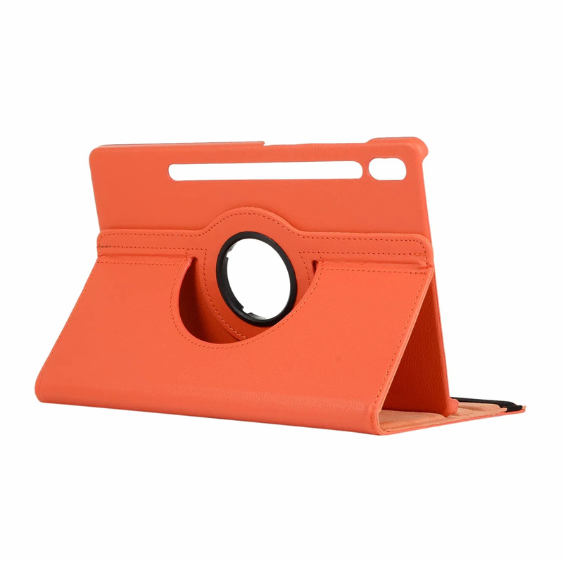 360 Rotating Case For Samsung Galaxy Tab S8 Ultra 14.6 Case SM-X900 X906 Tri-Folding Cover For Coque Galaxy S8 Ultra Tablet Kids: orange