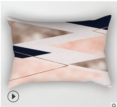 rettangolo casa decorazione cuscino coperchio rosa oro rosa quadrato federa ufficio decorazione gettare cuscini 30X50cm: H