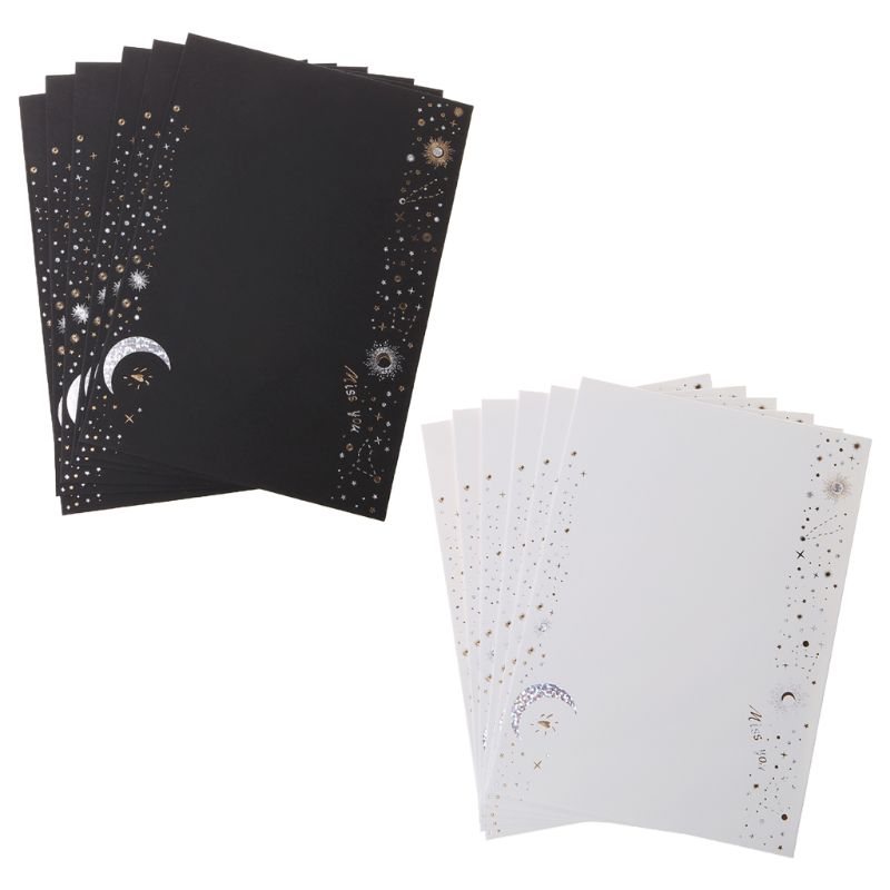 6pcs/pack Starry Sky Writing Letter Envelope Romantic Small Fresh Japanese Style Letter Bag