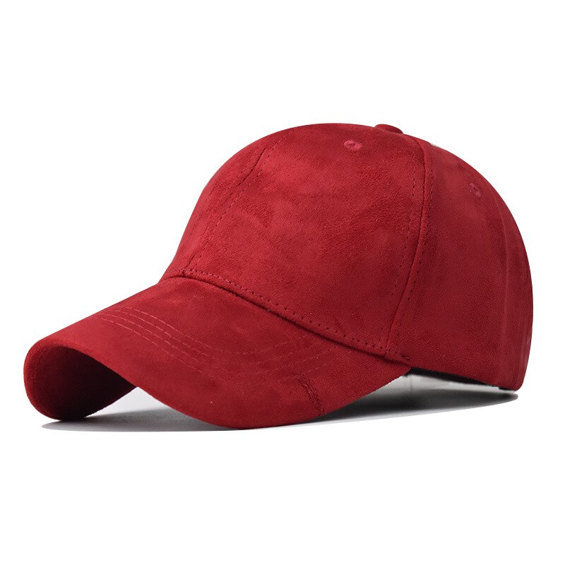 FS 2022 Grün Gelb Luxus Wildleder Baseball Hütte Für Männer Frühjahr Wilde schlicht Frauen Kappe Gekrümmten Traufe Warme Gesicht Kappen gorras hombre: rot Baseball Deckel