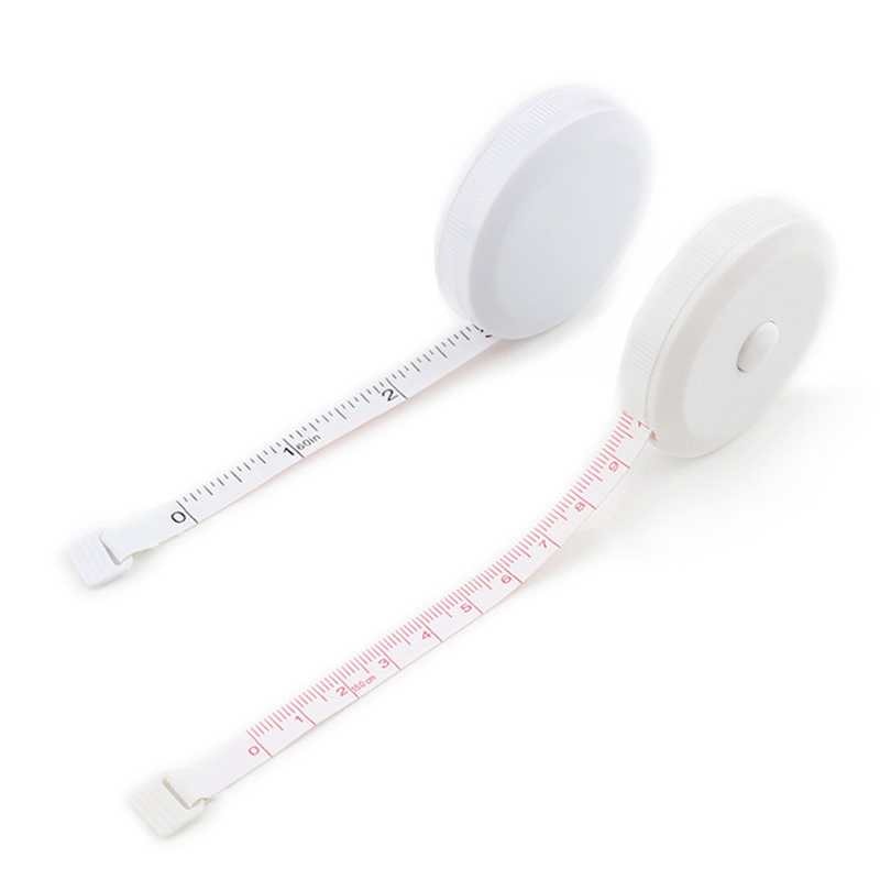 Bærbar tilbagetrækkelig lineal centimeter bælte børn højde lineal centimeter inch rulletape 150cm/60 "målebånd