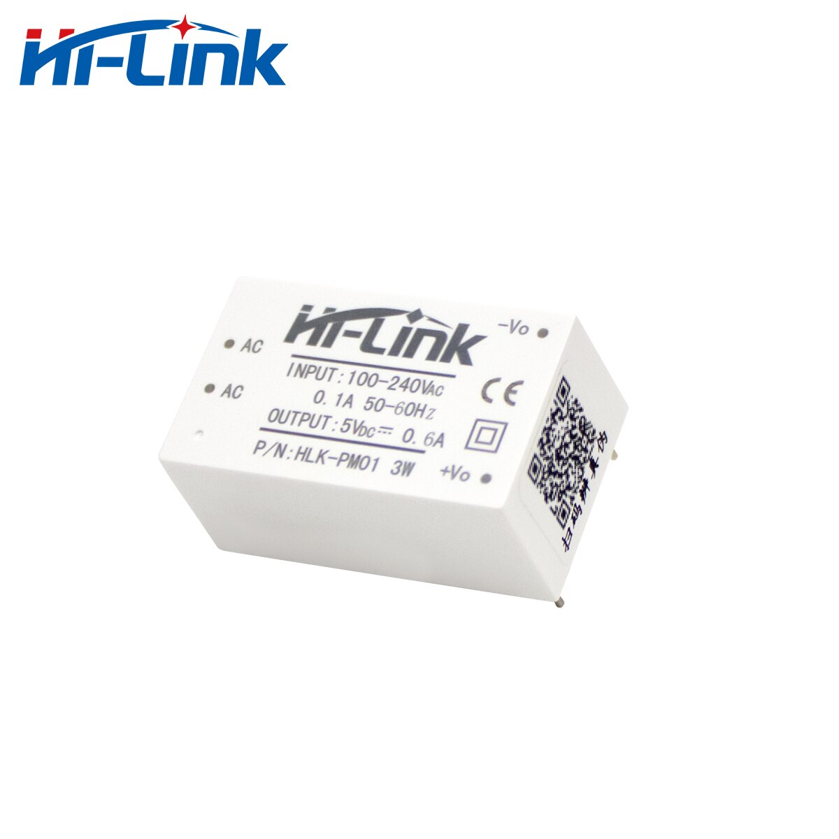 20 Stks/partij Hoge Prestaties Hilink 5V 600mA 3W Voeding Module Geïsoleerde Uitgang HLK-PM01W