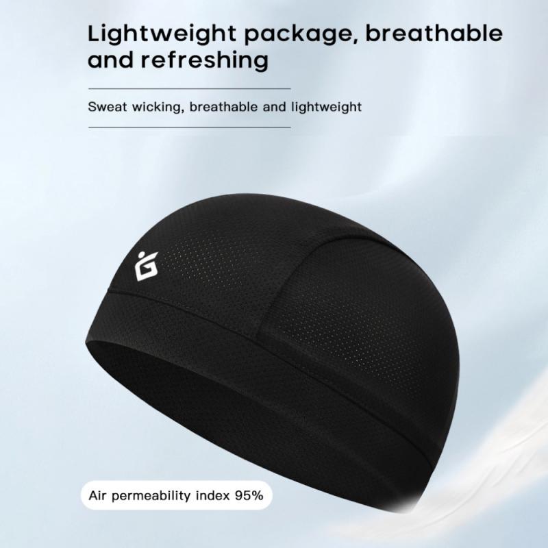 Cooling Skull Cap Breathable Sweat Wicking Cycling Running Cap Ice Fabric Anti-UV Bicycle Head Scarf Helmet Liner Fishing Hat