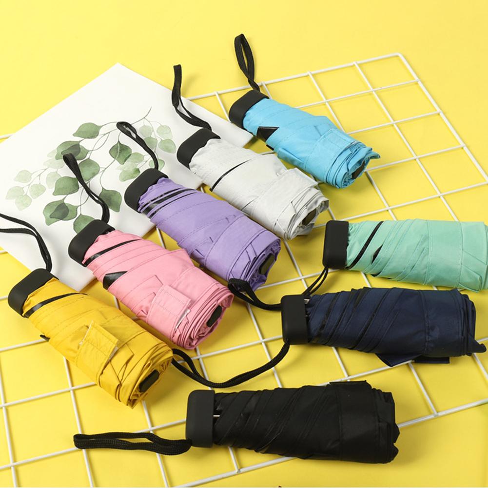 Portable Five-Fold Umbrella Mini Retractable Folding UV Protection Girl Umbrella Sun Umbrella