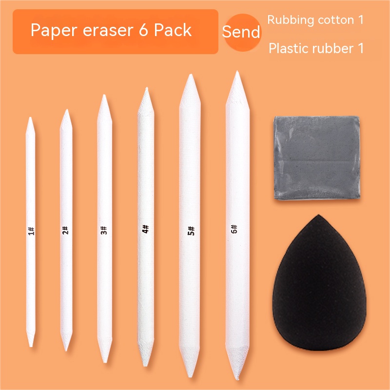 Blending Stumps and Tortillions Paper Art Blenders Sandpaper Pencil Set Sketch Sponge for Artist Charcoal Sketch Drawing Tools: Yellow