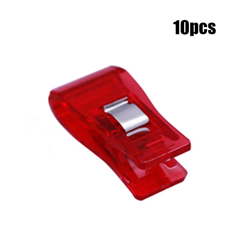 Dailylike 5/10 Pcs Colorful Plastic Clips Fabric Quilting Craft Sewing Knitting Clips For Clothes Paper Sewing Patchwork Tool: Red