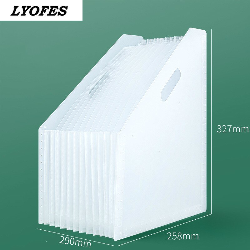 High Capacity A4 File Folder School Document Organiser Envelopes Desk Storage Student Paper Expanding Office Receipt: A-transparent