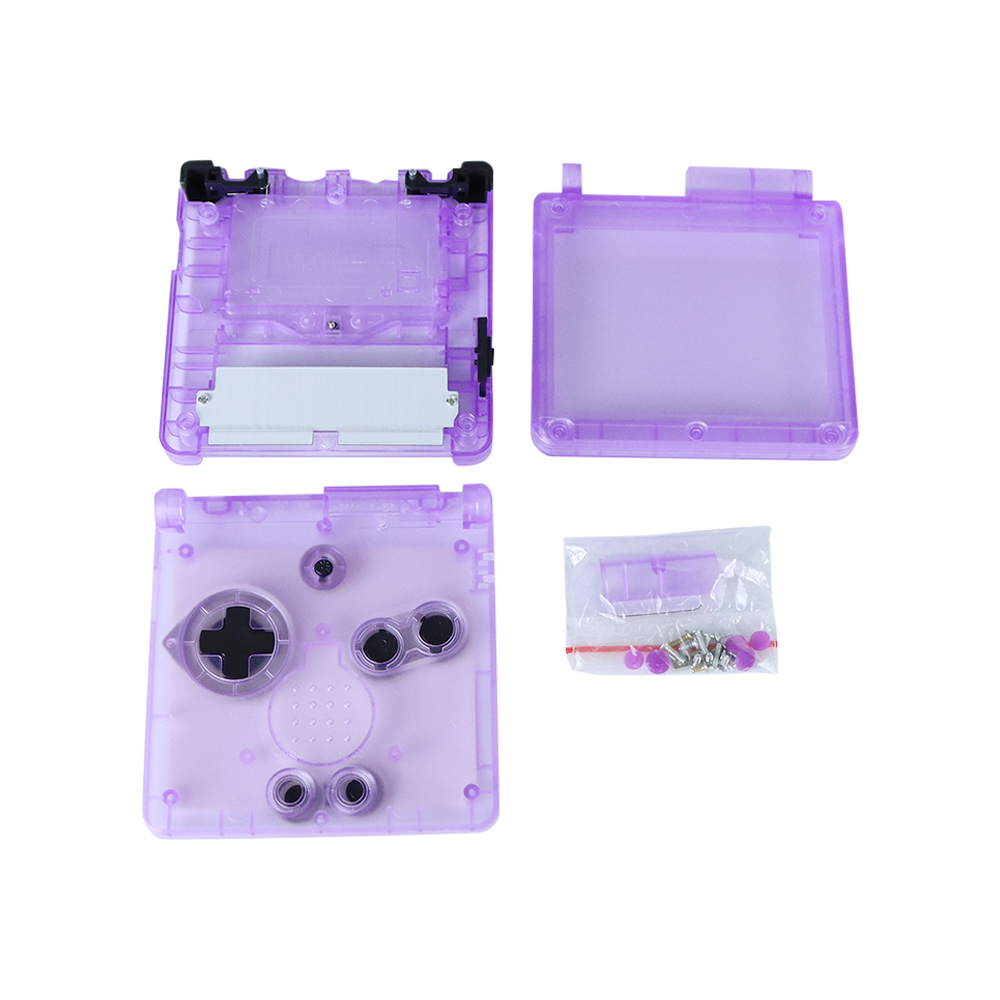 Funda transparente para GBA SP, carcasa de repuesto para Game Boy Advance SP, 1 piezas: Morado