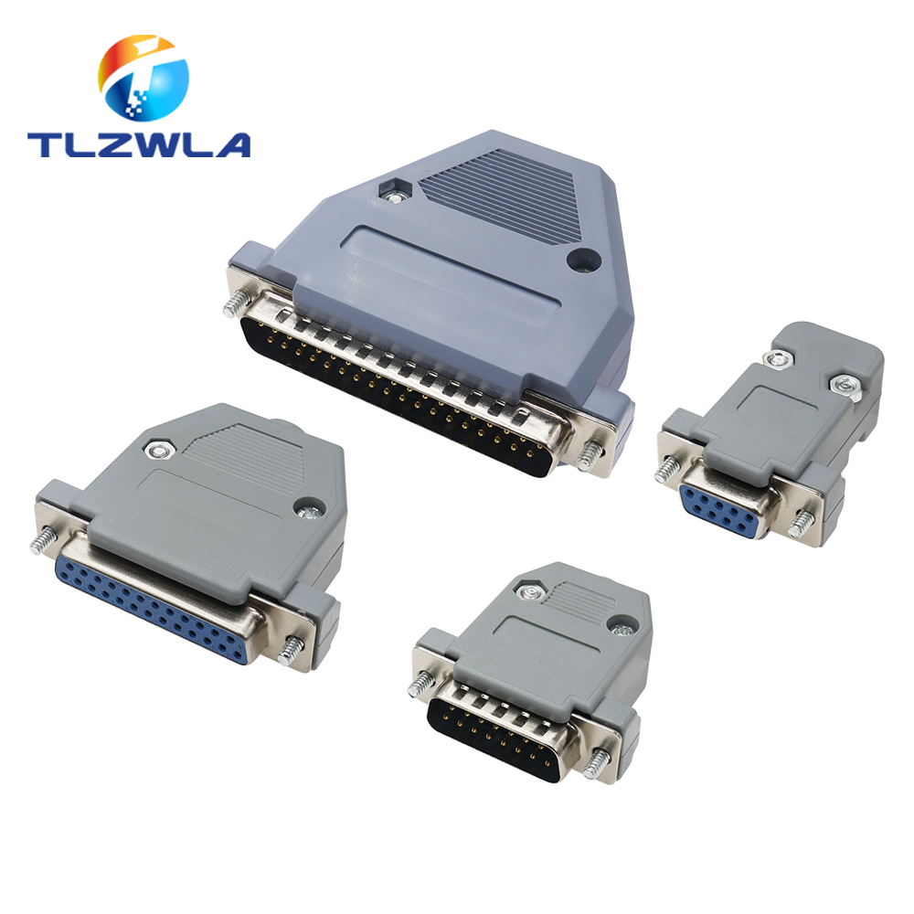 5PCS DB9 Adapter Connector Core DB15 DB25 DB37 RS232 Serial COM Plug Connectors Hole/Pin Female Male Port Socket D Sub DP9 Case