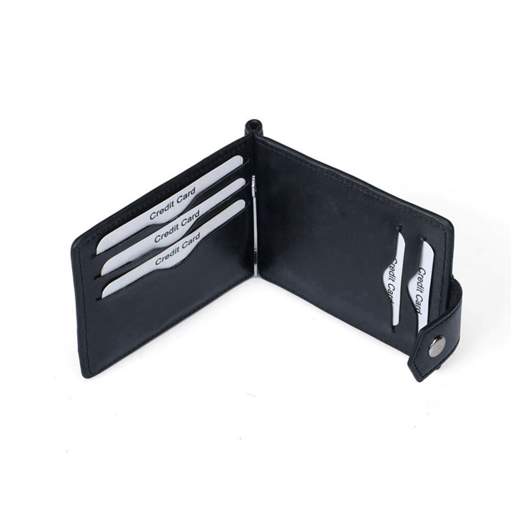 1 pièce en cuir Pu nouvelle hommes pince à billets carte de crédit portefeuille RFID blocage pince pièce poche sac à main porte-carte mince portefeuille