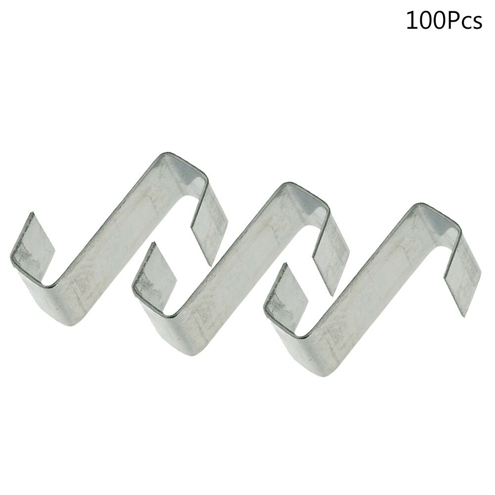 100Pcs Rvs Z-Type Metalen Beglazing Kas Glas Overlap Clips Bevestigingsklem Tool Kas Fixing Tool