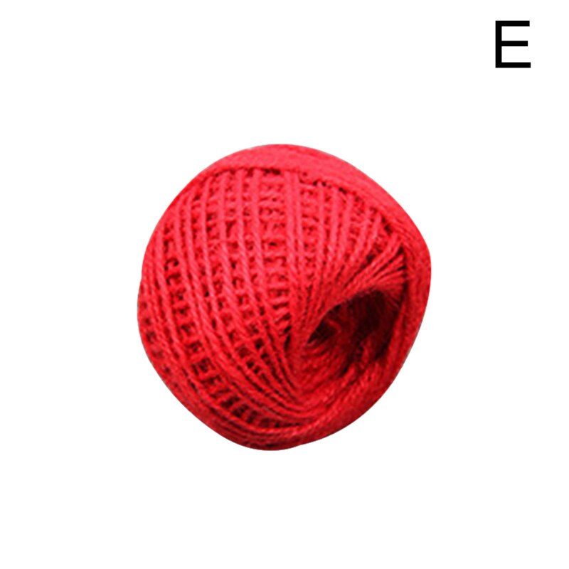 Kleurrijke Jute Twine Linnen Touw String Verpakking Wikkelen Lint 50M Arts Ambachten Diy Geschenkdoos String Cord Wedding Tags decor: 05