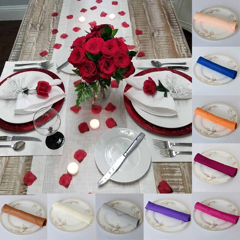 Servetten Banket Tafel Diner Doek Hotels Maaltijd Lade Doek Pocket Zakdoeken Voor Home Party Event Bruiloft Tafel Decoratie
