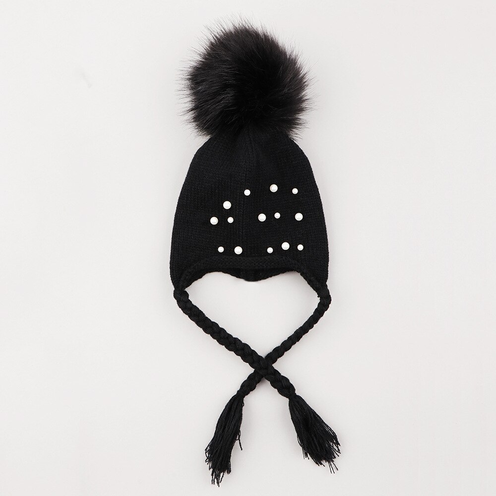 Pure color hat and scarf for children solid acrylic kid hat with a scarf knit girls boy hats scarves set winter accessories: 3