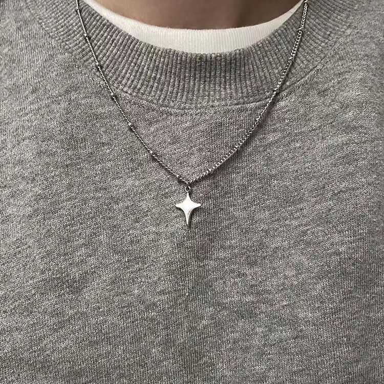 Eenvoudige Trendy Star Hollow Choker Ketting Hanger Hals Sieraden Accessoires Dames Herenmode Party Chain Ketting