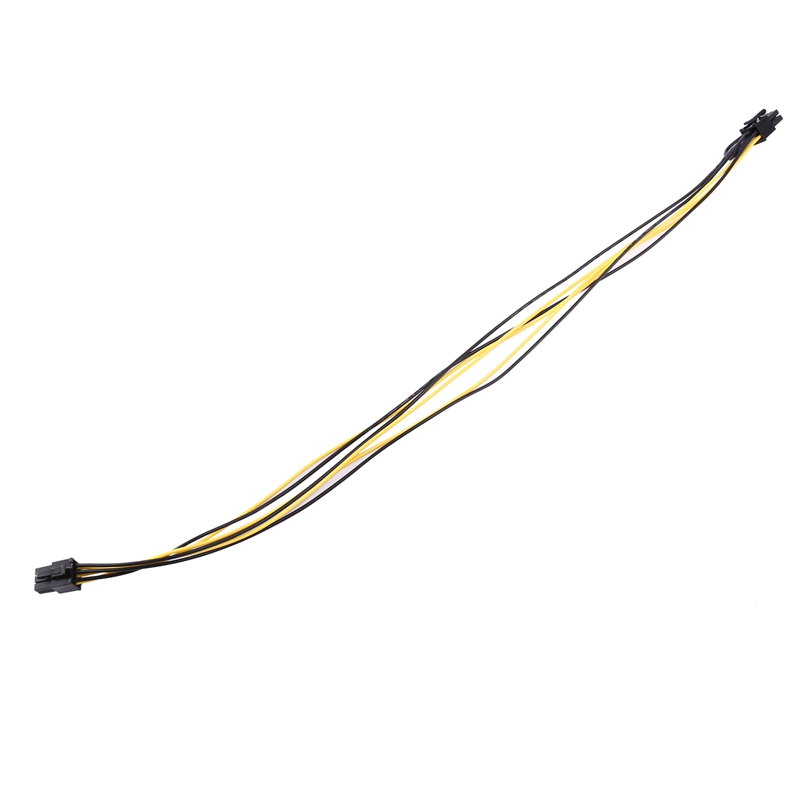 Cable de alimentación de 6 pines PCI-E a 8 pines (6 + 2) PCI-E (macho a macho) GPU, 50cm para tarjetas de imagen, placa de separación de servidor de minería, 6 uds.