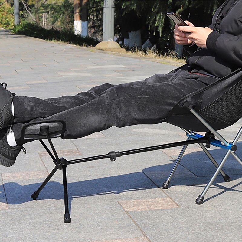 Portable Durable Folding Chair Footrest Aluminum Alloy Outdoor Beach Fishing Barbecue Bracket Camping Chair Foot Recliner