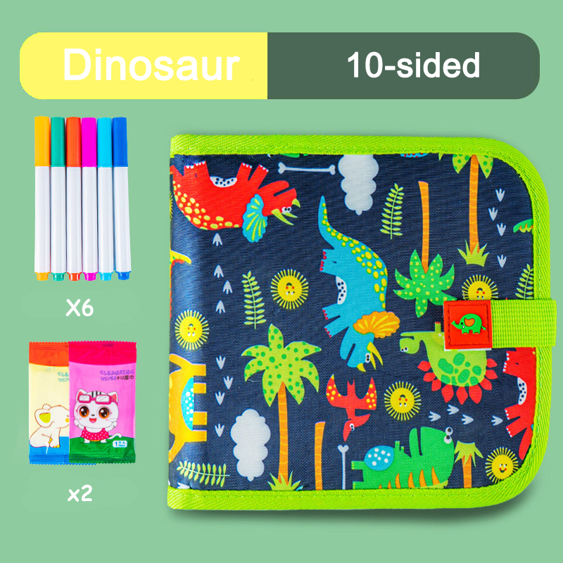 Libro de garabatos borrable, pizarra mágica reutilizable con bolígrafos, pintura para chico, juguete educativo Montessori, Kit para colorear de viaje DIY: Azul