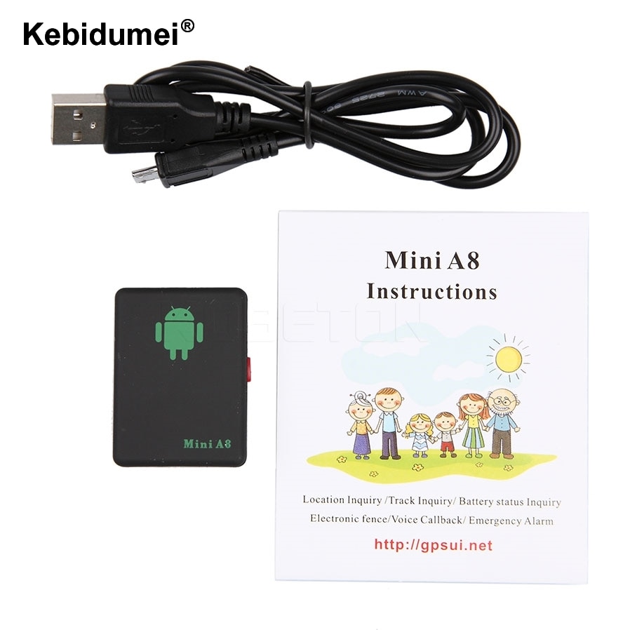 Kebidumei Mini A8 Rastreador Veicular Gprs Tracker Locator Real Time Auto Kids Pet Gsm/Gprs/Lbs Tracking Adapter geen Gps