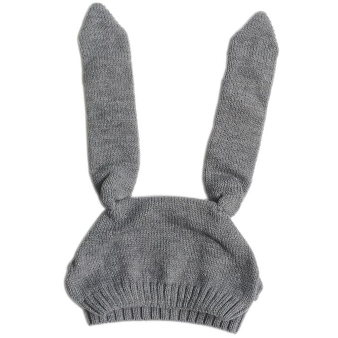 Baby Hoed voor Meisje Jongen Winter Hoed voor kinderen Warm solid Gebreide Gehaakte Konijn Hoeden met oren Hoeden baby Cap L50599: Default Title