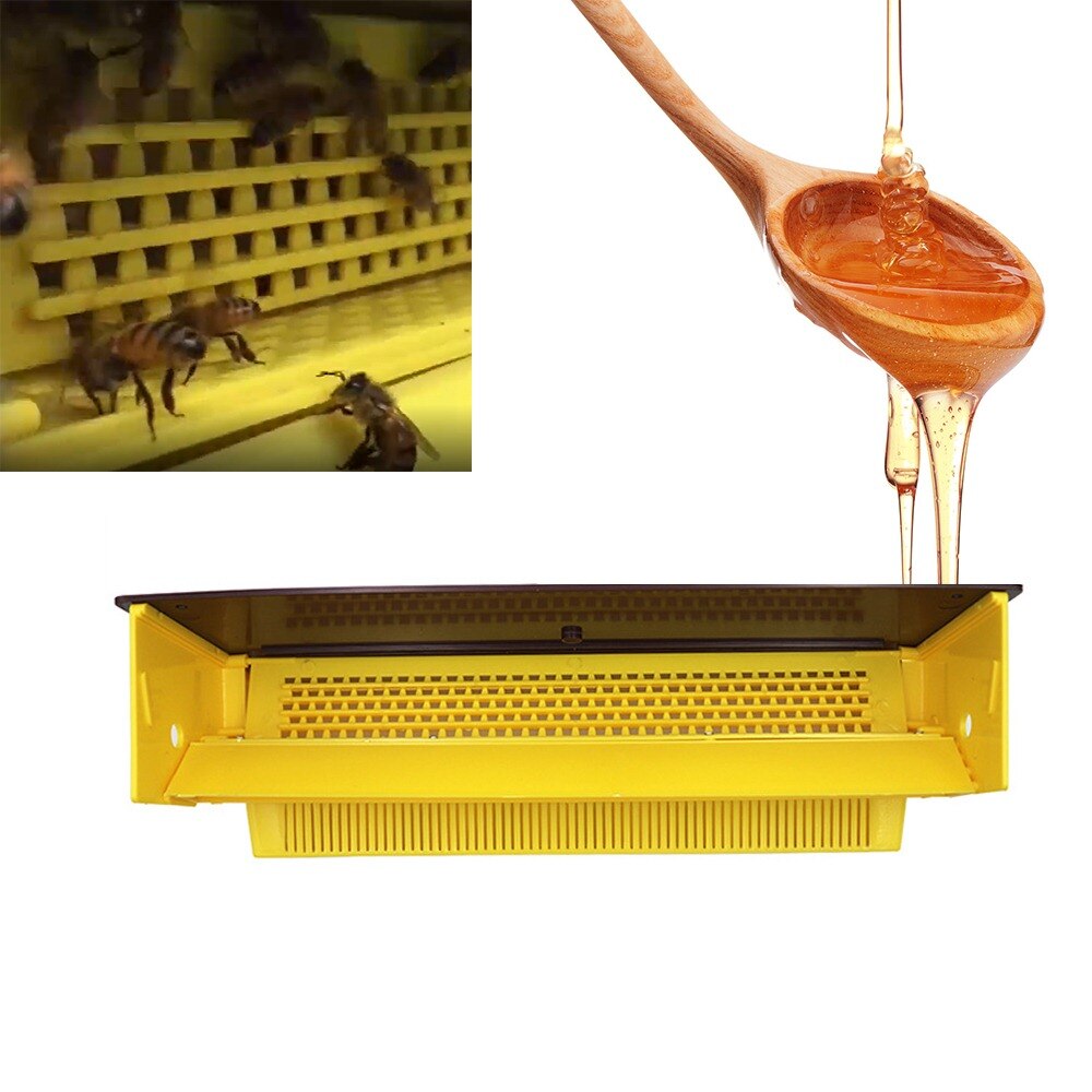 Pollenopsamler plast fælde bakke indgang bi pollen fælde aftagelig pollen fjerner bee skep pollen box biavl værktøj