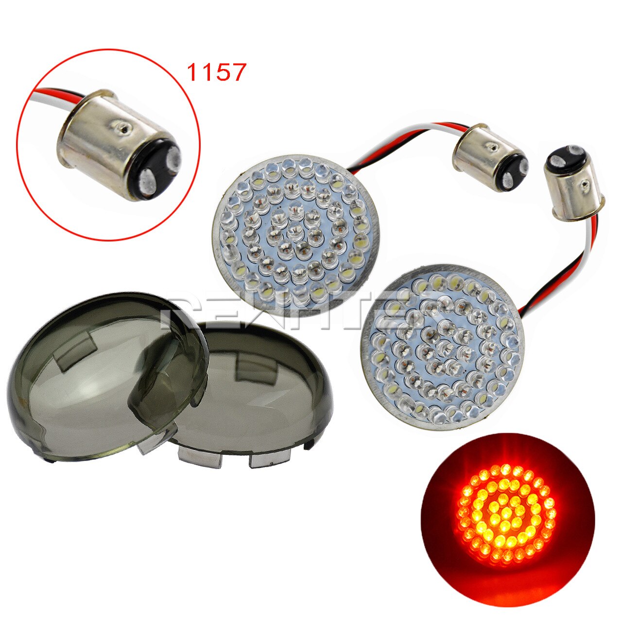 Indicateur de clignotant pour motos, feux insérés pour Harley Touring Sportster Dyna Softail XL 48 72, 1157 LED