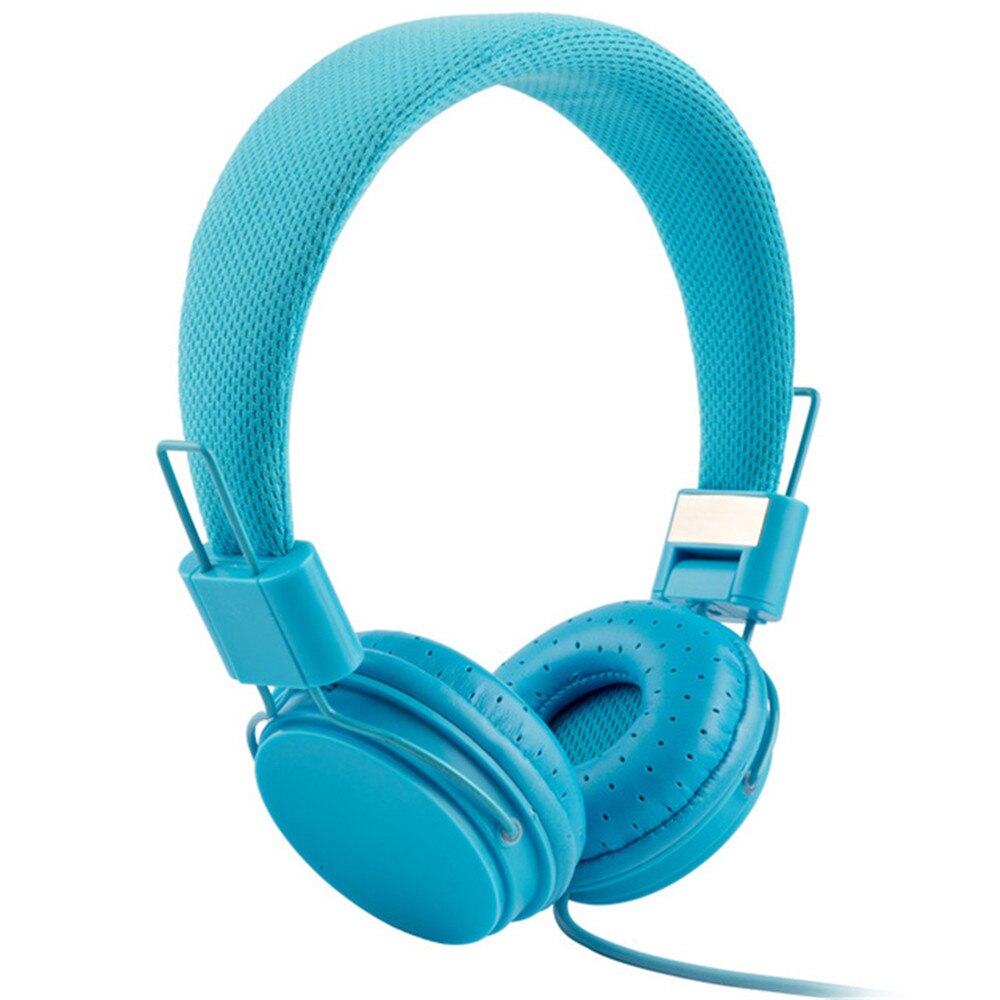 Stereo bas barn hörlurar med mikrofon musik hörlurar barn headset hopfällbara bärbara: Blå