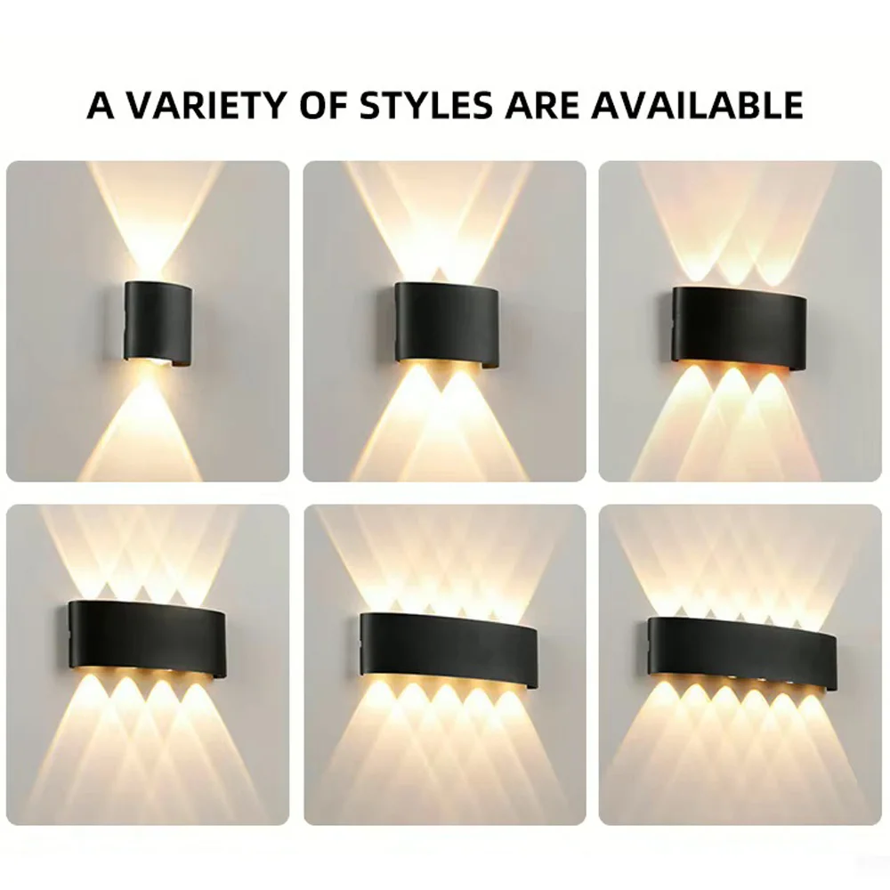 6w 8w 10w 12w udendørs indendørs væglampe led væglampe aluminium vandtæt  ip65 til soveværelse stue trappebelysning