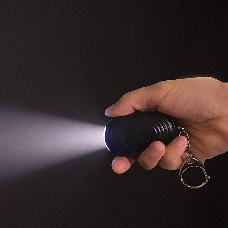 Alarmes personnelles de sécurité 120DB, alarme personnelle porte-clés avec sirène de lampe de poche