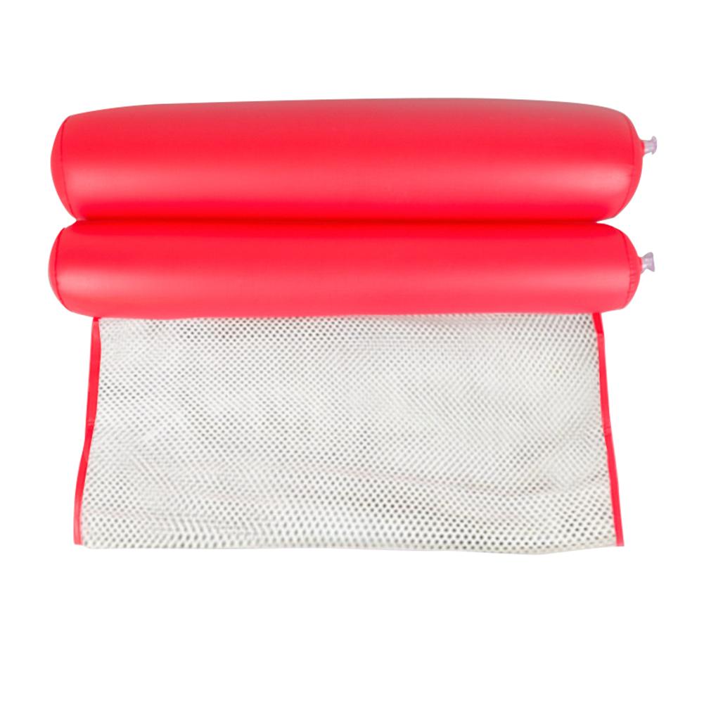 Hamaca de agua para piscina, colchón de aire, tumbona flotante, cojín para dormir, colchón de aire inflable plegable, silla de cama: B Red