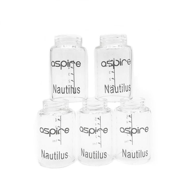 Réservoir en verre de remplacement, 5 unités, pour Aspire Nautilus 5ml Nautilus Mini 2ml, couvercle de réservoir en verre, Mini récipient de tasse en verre